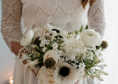 Bouquet pour mariage avec Agapanthe fleuriste à Pornic